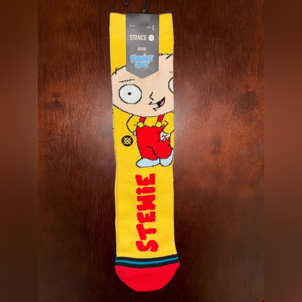 FAMILY GUY “STEWIE” STANCE NOVELTY CREW SOCKS NWT MEN’S SHOE SIZE 9-13
